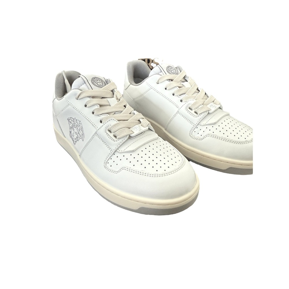 Versace Medusa White Leather Women's Sneaker Shoe, 1014316, sz 39
